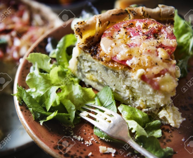 Mushroom quiche food photgraphy recipe idea